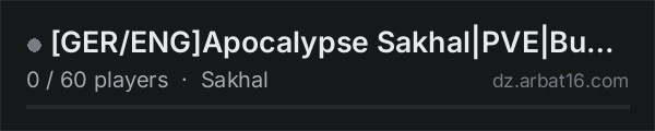 [GER/ENG]Apocalypse Sakhal|PVE|Bunker|Helis|Trader|30kStart on the AR16 DayZ server list
