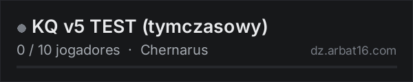 KQ v5 TEST (tymczasowy) na lista de servidores de DayZ da AR16