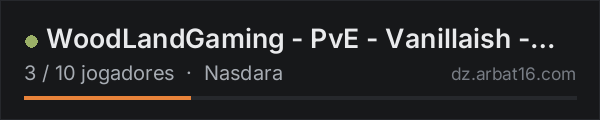 WoodLandGaming - PvE - Vanillaish - DIscord - wx9D8gEC3r na lista de servidores de DayZ da AR16