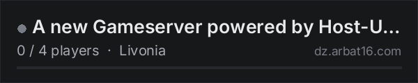 A new Gameserver powered by Host-Unlimited.de on the AR16 DayZ server list