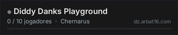 Diddy Danks Playground na lista de servidores de DayZ da AR16