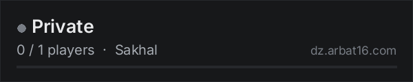 Private on the AR16 DayZ server list
