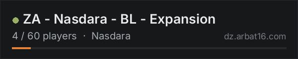ZA - Nasdara - BL - Expansion on the AR16 DayZ server list
