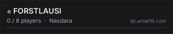 FORSTLAUSI on the AR16 DayZ server list