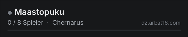 Maastopuku in der DayZ-Serverliste von AR16