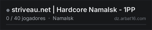 striveau.net | Hardcore Namalsk - 1PP na lista de servidores de DayZ da AR16