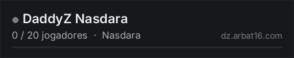DaddyZ Nasdara na lista de servidores de DayZ da AR16