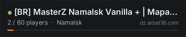 [BR] MasterZ Namalsk Vanilla + | Mapa | Raid | Base Vanilla on the AR16 DayZ server list