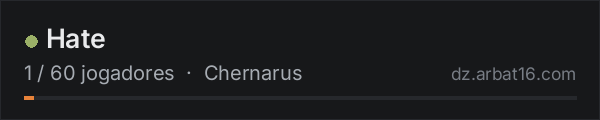 Hate na lista de servidores de DayZ da AR16