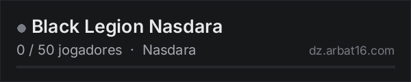Black Legion Nasdara na lista de servidores de DayZ da AR16