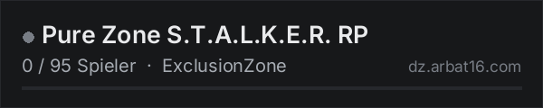 Pure Zone S.T.A.L.K.E.R. RP in der DayZ-Serverliste von AR16