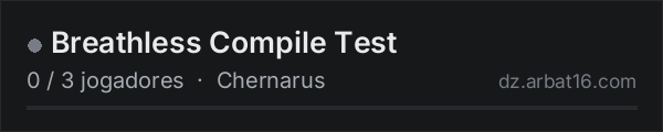 Breathless Compile Test na lista de servidores de DayZ da AR16