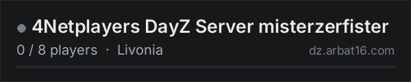 4Netplayers DayZ Server misterzerfister on the AR16 DayZ server list