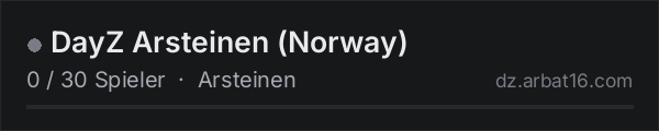 DayZ  Arsteinen  (Norway) in der DayZ-Serverliste von AR16