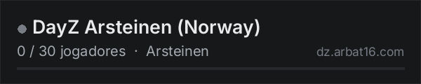 DayZ  Arsteinen  (Norway) na lista de servidores de DayZ da AR16