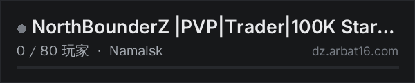 AR16 DayZ 服务器列表中的 NorthBounderZ |PVP|Trader|100K Start|Heli|5Man|Loot+|BBP|1PP|Te