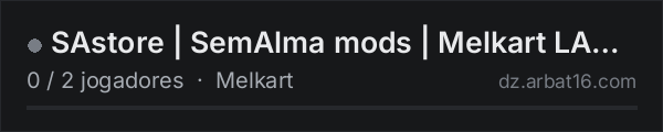 SAstore | SemAlma mods | Melkart LAB LOCAL na lista de servidores de DayZ da AR16
