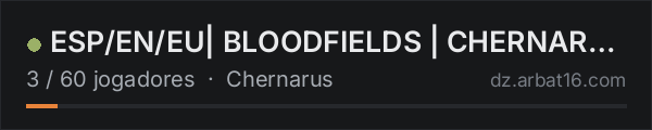 ESP/EN/EU| BLOODFIELDS | CHERNARUS | 1PP/3PP | PVE/PVP na lista de servidores de DayZ da AR16