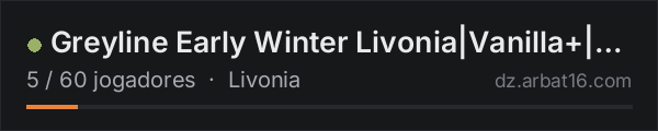 Greyline Early Winter Livonia|Vanilla+|Trader|Drugs|Casual|WIPE na lista de servidores de DayZ da AR16