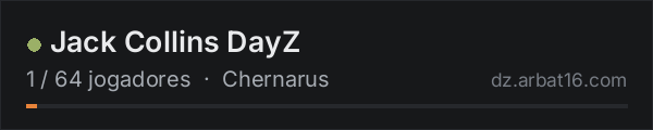 Jack Collins DayZ na lista de servidores de DayZ da AR16
