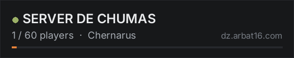 SERVER DE CHUMAS on the AR16 DayZ server list