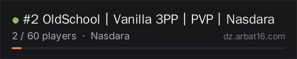 #2 OldSchool丨Vanilla 3PP丨PVP丨Nasdara on the AR16 DayZ server list