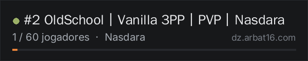 #2 OldSchool丨Vanilla 3PP丨PVP丨Nasdara na lista de servidores de DayZ da AR16