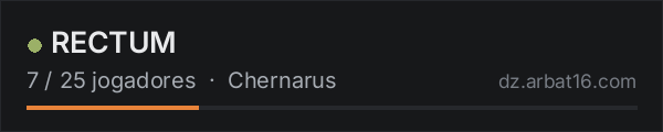 RECTUM na lista de servidores de DayZ da AR16