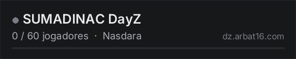 SUMADINAC DayZ na lista de servidores de DayZ da AR16