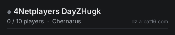 4Netplayers DayZHugk on the AR16 DayZ server list
