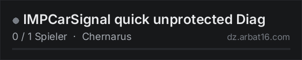 IMPCarSignal quick unprotected Diag in der DayZ-Serverliste von AR16