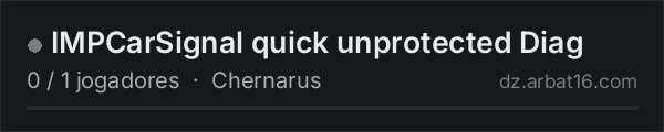 IMPCarSignal quick unprotected Diag na lista de servidores de DayZ da AR16
