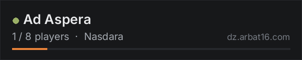 Ad Aspera on the AR16 DayZ server list