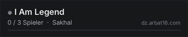 I Am Legend in der DayZ-Serverliste von AR16