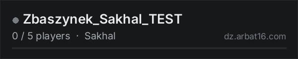 Zbaszynek_Sakhal_TEST on the AR16 DayZ server list