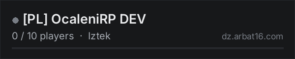[PL] OcaleniRP DEV on the AR16 DayZ server list