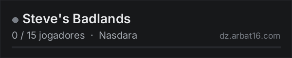 Steve's Badlands na lista de servidores de DayZ da AR16