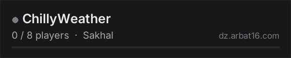 ChillyWeather on the AR16 DayZ server list