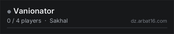 Vanionator on the AR16 DayZ server list