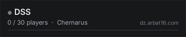 DSS on the AR16 DayZ server list