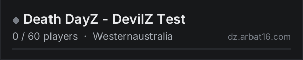 Death DayZ - DevilZ Test on the AR16 DayZ server list