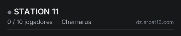 STATION 11 na lista de servidores de DayZ da AR16