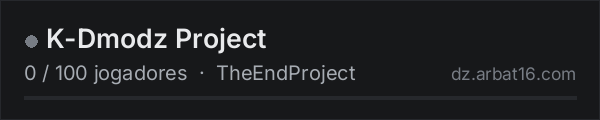 K-Dmodz Project na lista de servidores de DayZ da AR16