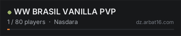 WW BRASIL VANILLA PVP on the AR16 DayZ server list