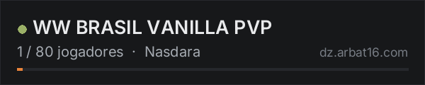 WW BRASIL VANILLA PVP na lista de servidores de DayZ da AR16