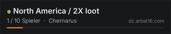 North America / 2X loot in der DayZ-Serverliste von AR16