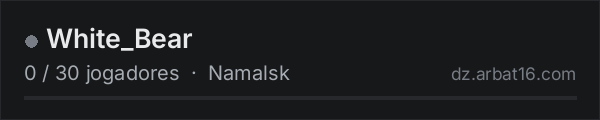 White_Bear na lista de servidores de DayZ da AR16