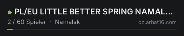 PL/EU LITTLE BETTER SPRING NAMALSK | CODELOCK | GROUP | MAP | H in der DayZ-Serverliste von AR16