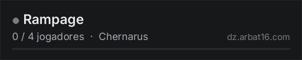 Rampage na lista de servidores de DayZ da AR16