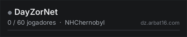 DayZorNet na lista de servidores de DayZ da AR16